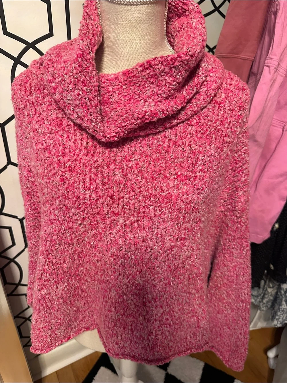 Free people Pink Cowl Neck Women's Sweater